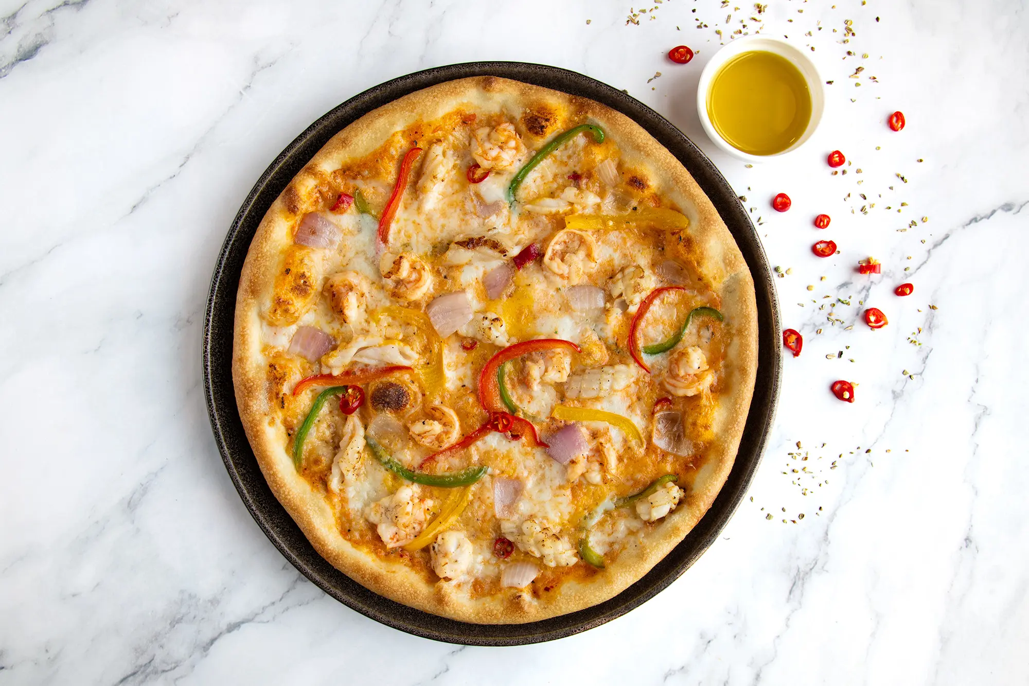 Fresh pizza at Smokey's